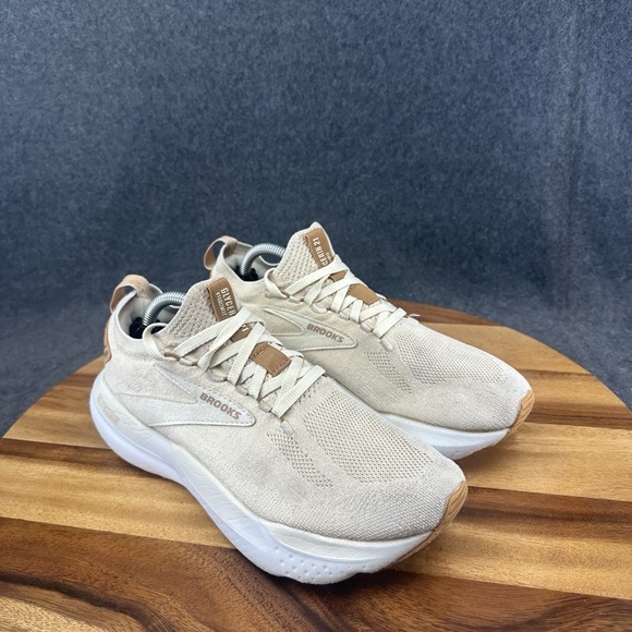 Brooks Glycerin StealthFit 21 Shoes Womens Size 7.5 B Beige Sneakers Athletic - Picture 3 of 11